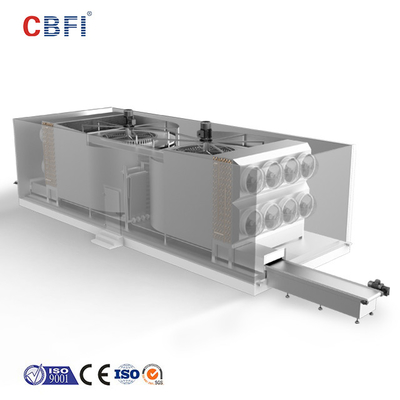 肉鶏の魚の切身のためのモジュラー ベルトかステンレス鋼 ベルトの螺線形のフリーザーIQF急速冷凍機械