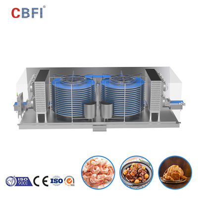 CBFI 魚加工ライン用個別クイック IQF ダブルスパイラル冷凍庫