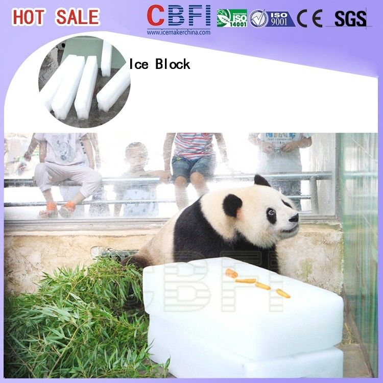 R22 / R404a Refrigerant Ice Block Machine , Meat Cooling Ice Block Making Business