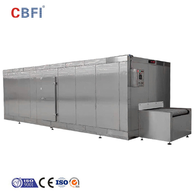 工場は速いIQFの送風トンネルのフリーザーの食品加工装置を中国製カスタマイズした